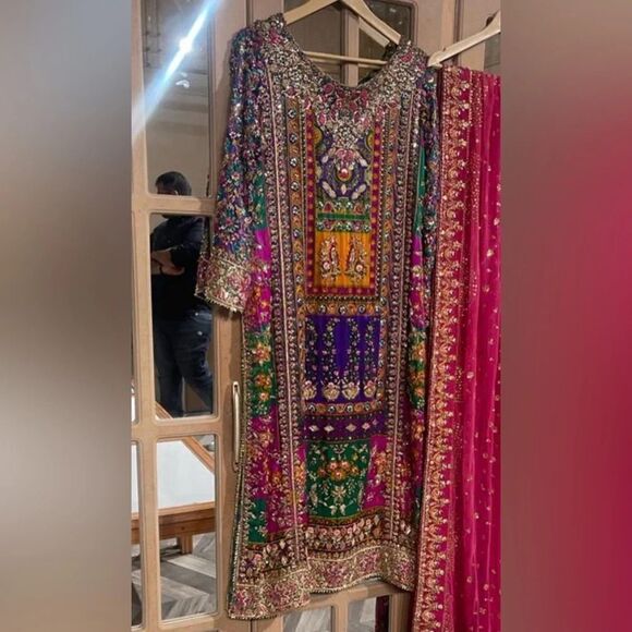 HARIS SHAKEEL PAKISTANI DESIGNER DRESS AUTHENTIC - Picture 10 of 13